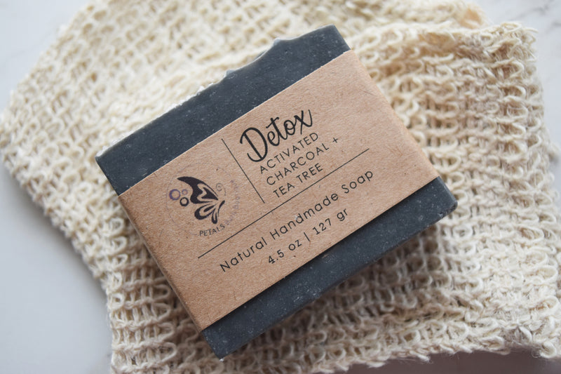 DETOX Activated Charcoal & Tea Tree Essential Oil Natural Soap
